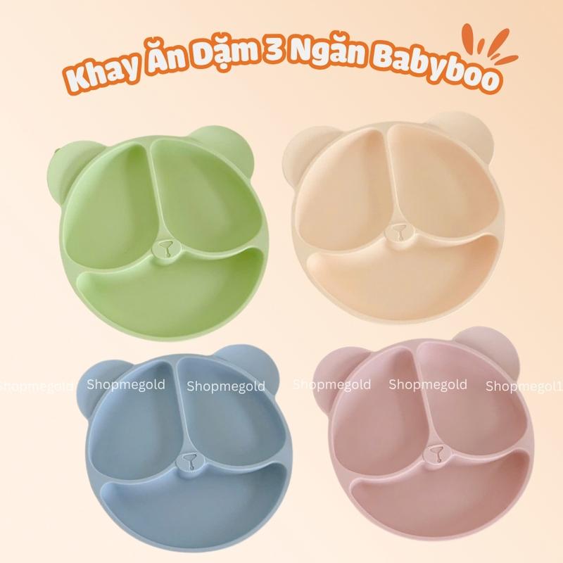 Khay Ăn Dặm Silicon Hình Gấu Shopmegold1, Khay Ăn Dặm Silicon Có Đế Hít Chống Trơn Trượt Chất Liệu Siêu Bền Cho Bé Silicone