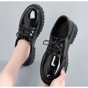 Sepatu Wanita Docmart Loafers Kekinian Hitam Kasual Pantofel Cewek Boots Shoes platform oxford sintetis ringan korea sepatukets ce we skena