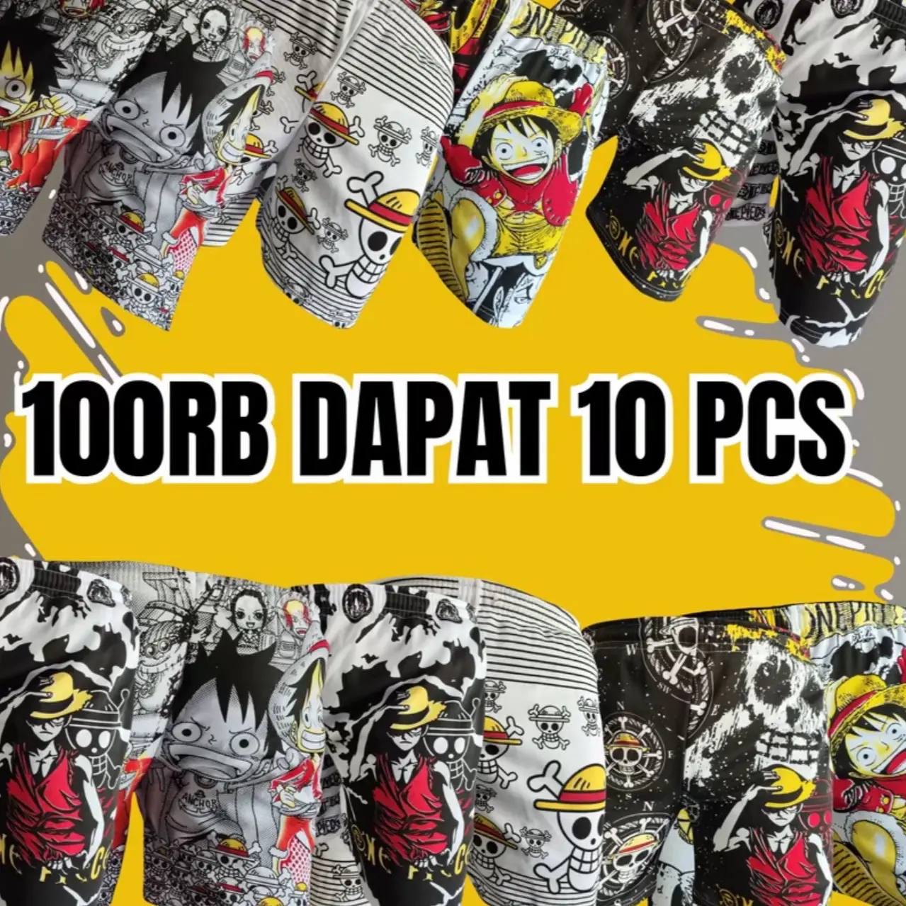( Promo Murah 100 RB Dpt 10 Pcs ) Celana Boxer Pria Motif Printing Dewasa Santai Sport Pendek Shorts Nyaman Distro outfit