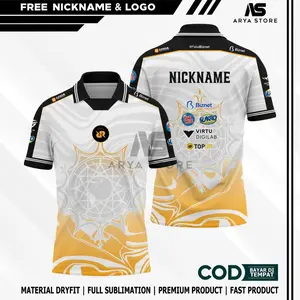 Baju Jersey RRQ S17 White Terbaru Gratis Pasang Nama dan No punggung Full Printing