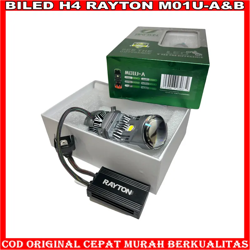 RAYTON - ORIGINAL  MINI LED PROJECTOR H4 M01U RTD RAYTON BLUELENS MOBIL MOTOR HEADLIGHT HEADLAMP BILED MATRIX 3