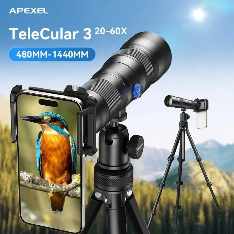 Lensa Tele Smartphone Monocular Telephoto 60X with Tripod Kamera Telepon