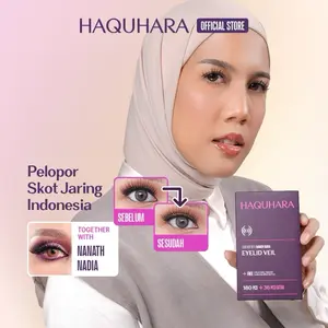 Haquhara Eyelid Veil x Nanath Nadia Scot Mata Jaring Eyetape Lace Invisible Mesh Eyelid Tape Box Eyelash