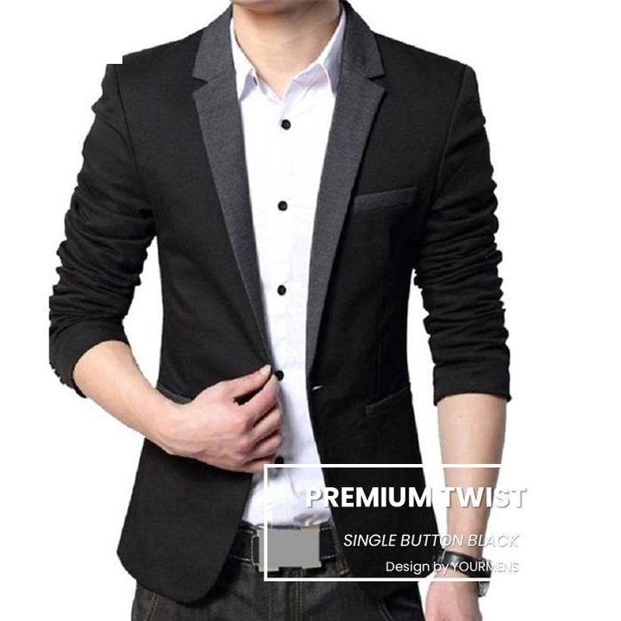 Gambar NIKAYU Blazer Pria Premium New Edition Suit Best Quality Hitam Desain Slimfit Panjang Bahan High Twist Tebal Kancing 5 Pcs Cocok untuk Acara Formal dan Semi Formal dari YOURMENS STORE Kota Bogor Tokopedia