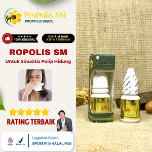 Propolis SM Sinusitis Polip Hidung Anosmia Hidung Tersumbat Bau Busuk Gatal Alergi Indra Penciuman Hilang 6ml BPOM  Halal