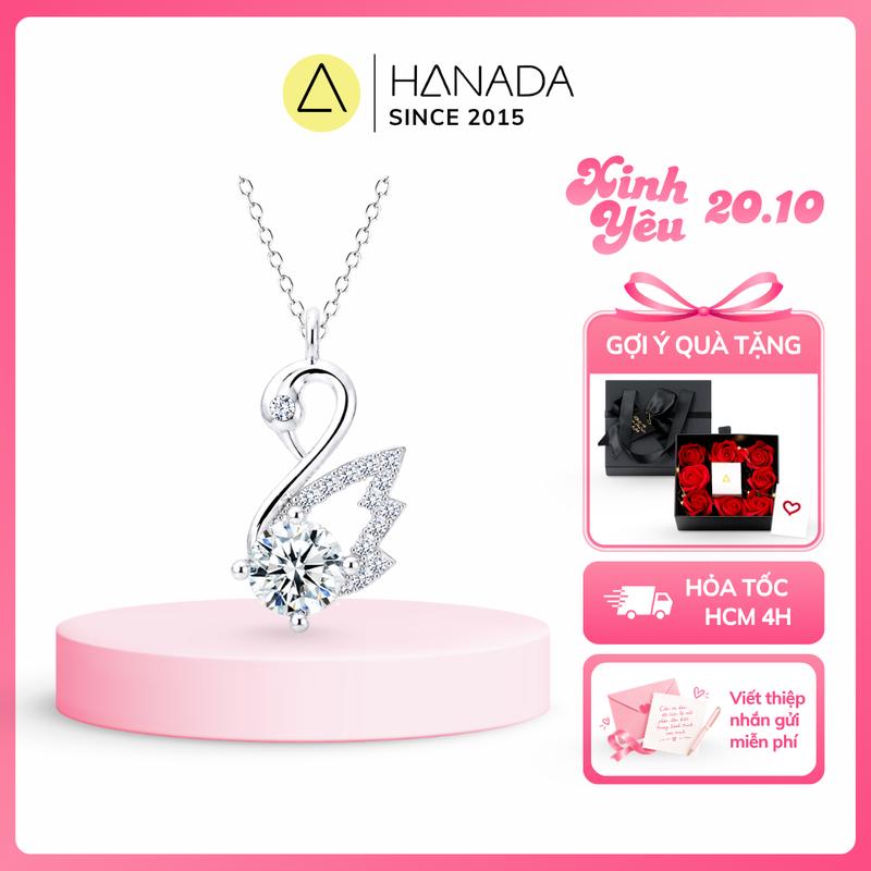 Set quà tặng 20/10 Dây Chuyền Thiên Nga HANADA, Vòng cổ nữ Đính Đá, Chuỗi Đơn Giản Mang hằng ngày, Quà tặng Nữ 2535 2895