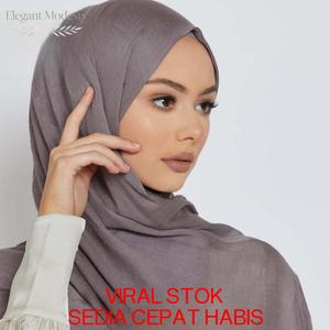 Selendang Rayon Warna Solid Viral - Selendang Nipis Bernafas Warna Tunggal Tahan Kedutan Tidak Perlu Diseterika Selendang Voile Kapas Premium Sesuai untuk Dewasa Remaja Kanak-kanak Sulaman Tangan Benang Kelantan SURI WANGI Sulaman Airis Klip Pengikat Dise