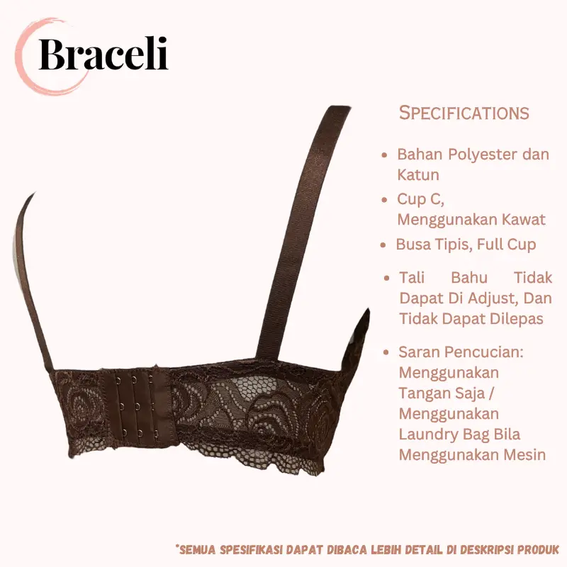 Dapat 3! Bra Kawat Jumbo Kait 3 Braceli Art 3212 | Cup C 4