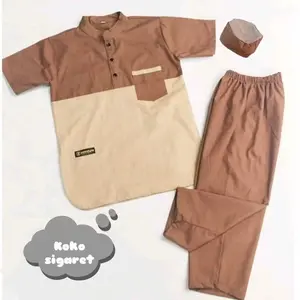 PROMO BAJU MUSLIM ANAK KOKO SIGARET TERBARU ANAK USIA 1-10 THN BONUS PECI