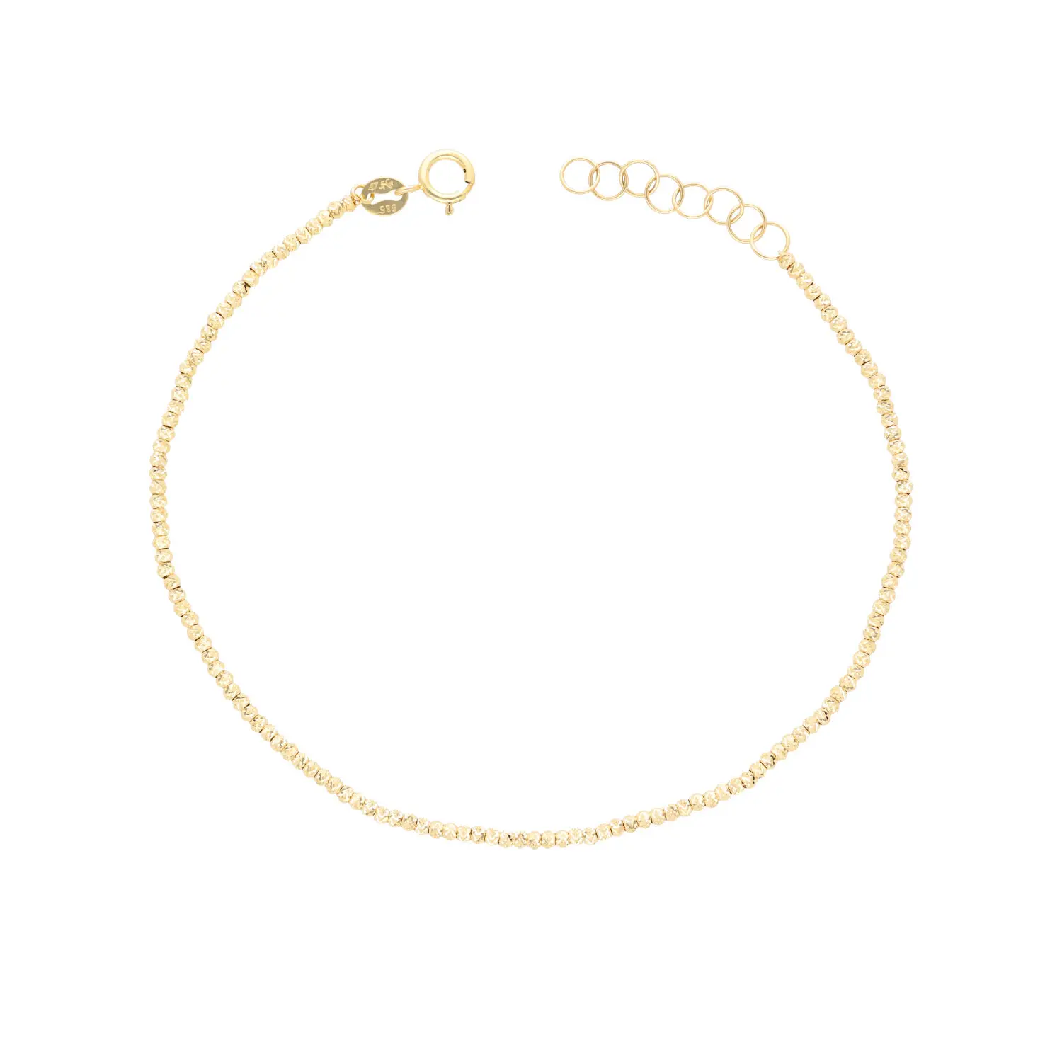 Arthesdam Jewellery 14K Yellow Gold Minimalist Ball Bracelet