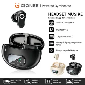 Yincoree J16B TWS earphone bluetooth With Mic Touch Sound Bluetooth 6.0 In-Ear Wireless Headphones Noise cancelling HiFi Stereo Muisk Earphone Peredam Kebisingan Suara HD Quality TWS Sport Gaming Earbud
