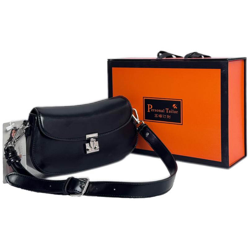 DDK Personal Tailor D411007-Túi Xách Nữ Đeo Chéo Đeo Vai Phong Cách Hiện Đại Sang Trọng Màu Đen túi da đi tiệc đi làm công sở hàng hiệu chính hãng kèm hộp box quà tặng