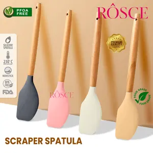 ROSCE Spatula silikon scraper Sutil silicone sendok dapur masak tipe scrape bisa mengeruk sisa bumbu sambal di cobek
