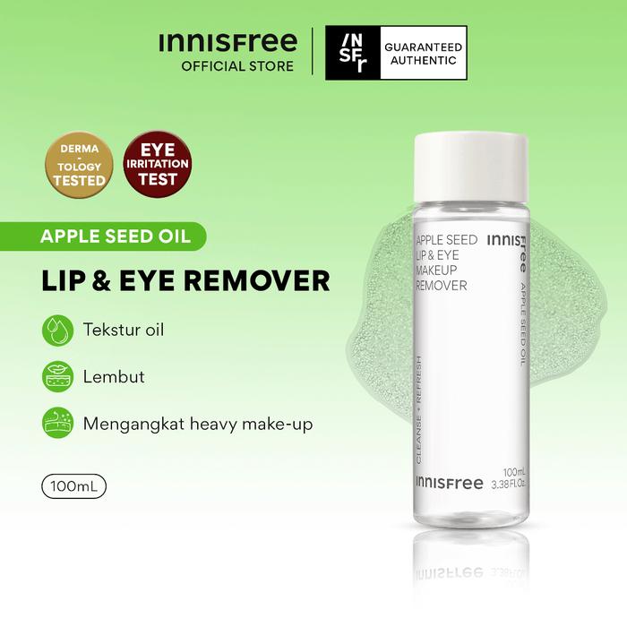 Gambar Innisfree Apple Seed Lip & Eye Make Up Remover 100ml - Pembersih Makeup Bibir & Mata dari innisfree Indonesia Kota Tangerang Tokopedia