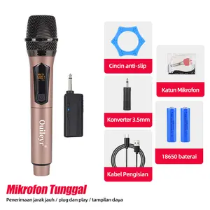 Tanpa Kabel Mikrofon Bisa di    MikrofonNirkabel Profesional UHF MikrofonVariasi Pengisian Tipe Charging Mic Karaoke Wireless Mikrofon