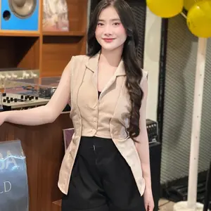 Rafael | Mecca Vest Outer Premium Rompi Wanita Polos Korean Style Kekinian