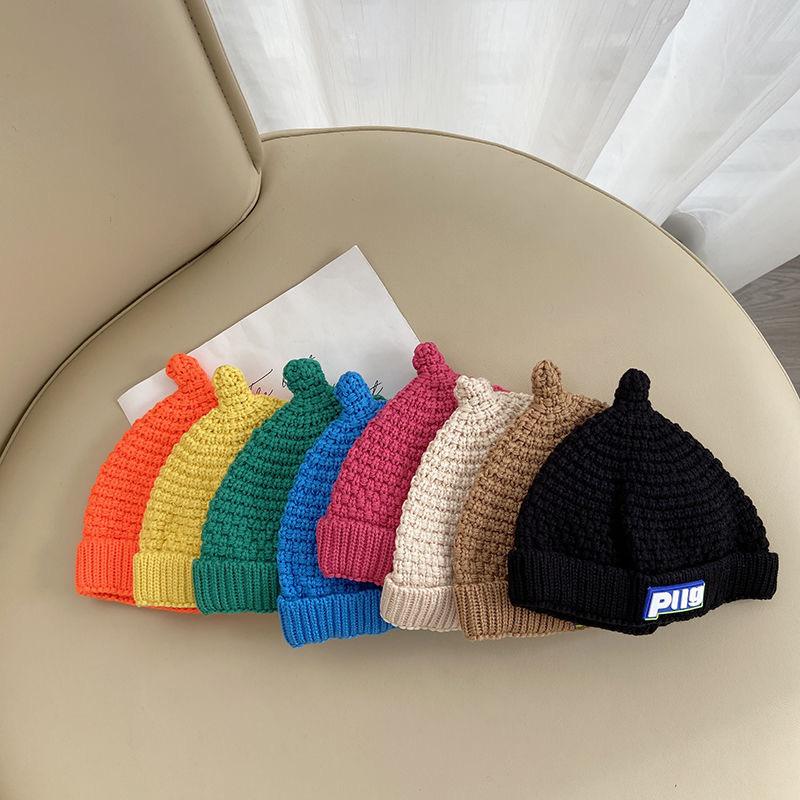 Product Introduction of Topi kapas lembut untuk bayi, lelaki dan perempuan dari 1 hingga 4 tahun, topi rajutan hangat dalam Warna Pepejal, musim sejuk, baharu 16