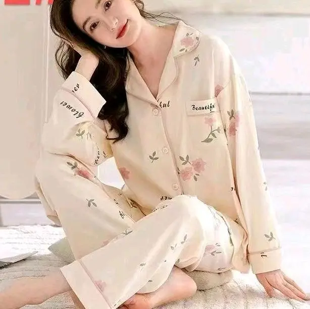 [Kode D] Setelan Piyama  Baju Tidur Wanita Panjang Busui
