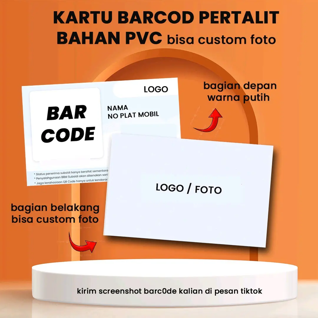 Kartu Barcod Pertalit Untuk Isi BBM Card Barcod