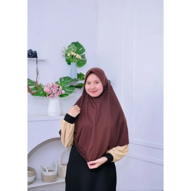Kerudung anak sekolah tk sd smp smu jilbab bergo dewasa hijab sarung geblus instan anak 02 Cantik Nyaman Katun Muslim Serut Pita 2