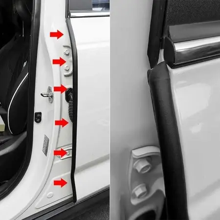 Karet Pelindung Pintu Mobil Rubber Strip Soundproof Anti Debu EPDM 2 Meter Universal