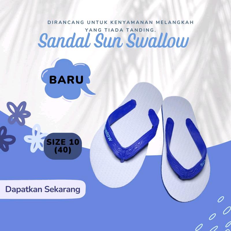 ECERAN SATUAN DAN GROSIR 1/2LUSIN!!!Sun Swallow Classic Warna SERI 9-10,5(38-41) Sandal Jepit Karet putih fleksibel sexy 4