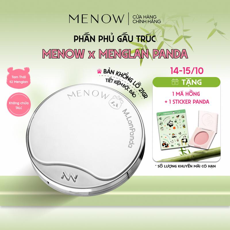 [MUA 1 TẶNG 2] Phấn Phủ Gấu Trúc Khổng Lồ MENOW x MENGLAN PANDA Velvet Mist Complexion [TẶNG 1 MÁ HỒNG+1 STICKER]