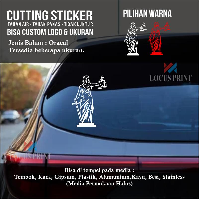 Cutting Sticker Stiker Dewi Themis Keadilan Bahan Oracal 651 1