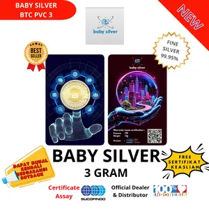 Logam Mulia Original Baby Silver 3 Gram Bersertifikat Perak ASLI MURNI Batangan 999