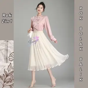 FW R723 Rok Tutu Plisket Bolak Balik 7/9 Import Premium | Rok Tutu 2 In 1 Import Premium
