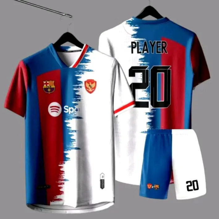 JERSEY BARCELONA X TIMNAS INDONESIA FULLPRINTING GRATIS CUSTOM NAMA DAN NOPUNG