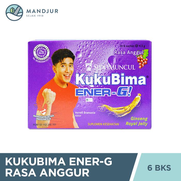 Gambar KukuBima Ener-G Anggur 6 Sachet dari Apotekmandjurofficial Kota Administrasi Jakarta Pusat Tokopedia