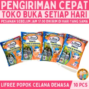 Lifree Popok Celana Dewasa Renceng 10pcs- Ukuran M L XL XXL 10 pcs Lifree Popok Celana Dewasa Renceng 10pcs- Ukuran M L XL XXL 10 pcs