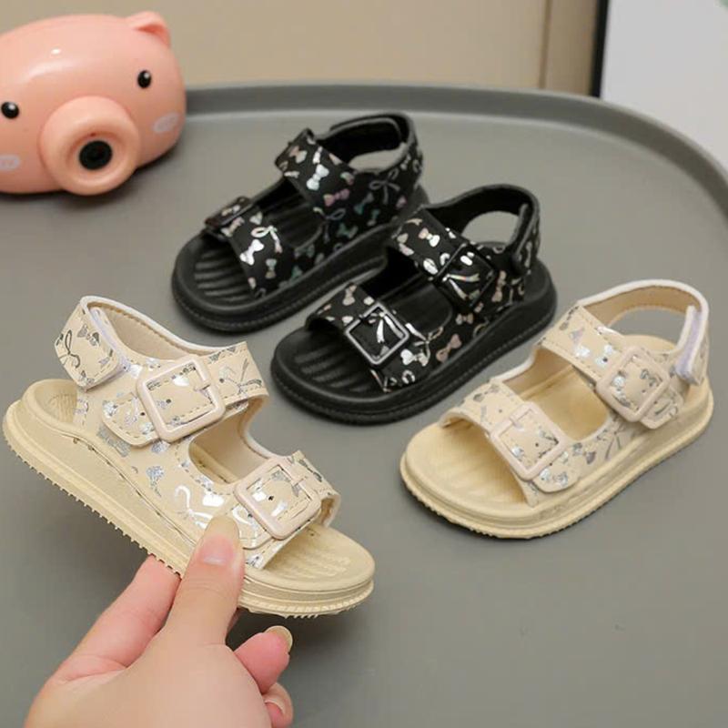 Dép Sandal Bé Gái FORM NHỎ Da Mềm Basic 2 Quai Dán Phong Cách Hàn Quốc Cho Bé từ 1 đến 9 tuổi Mã 1098