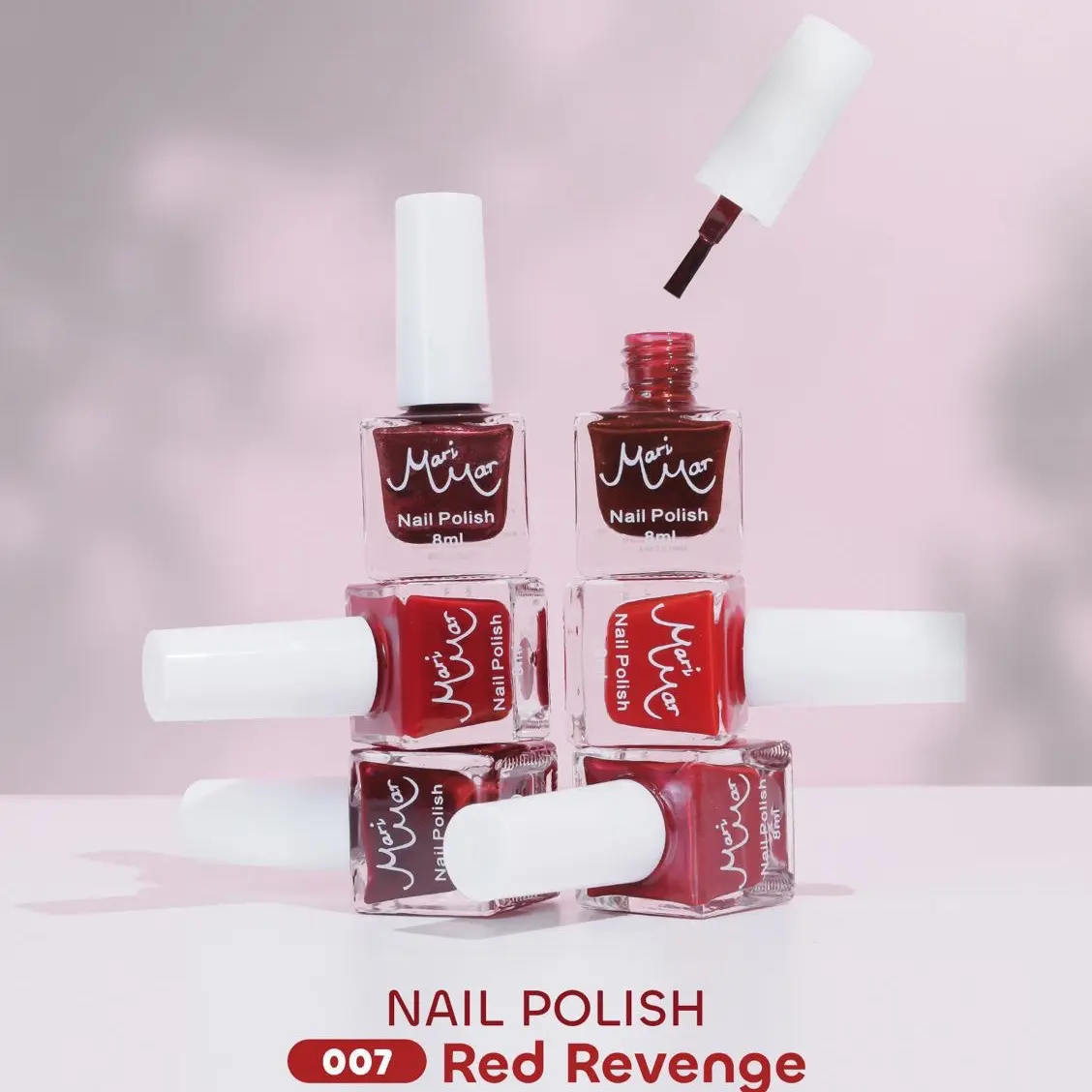 Kutek marimar merah maroon / marimar nail polish / kutak murah marimar terbaru / kutek marimar red series / Cat Kuku / Nail Art