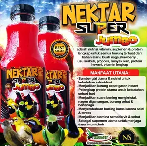 Nektar Super Jumbo besar 400ml Pakan Burung Pleci Sogon Konin Suplemen Burung Menjadikan Sehat dan Gacor