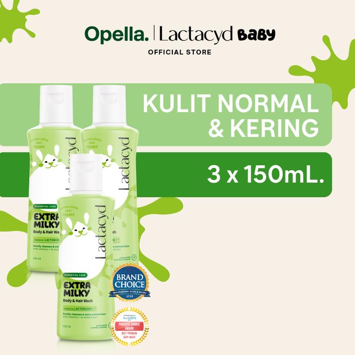 Gambar Lactacyd Baby Extra Milky 3x150mL – Sabun Bayi Menjaga Kelembaban -- dari Opella Indonesia Kab. Tangerang Tokopedia
