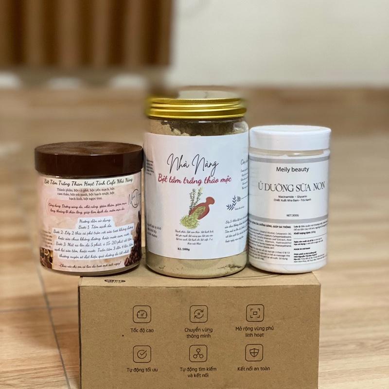  Tặng bát dừa khi mua combo 3 sản phẩm dưỡng trắng da  Bột tăm trắng cafe bột tắm trắng thảo mộc nhà nàng,ủ dưỡng sưa non 