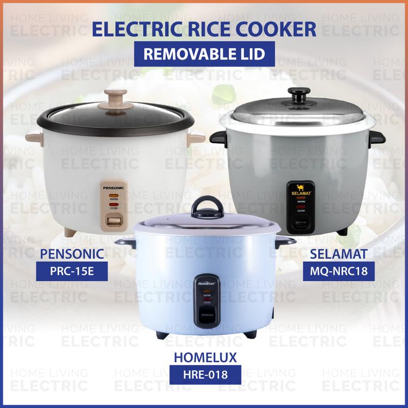 Homelux / Pensonic / Mind Rice Cooker 1.5L | 1.8L Removable Lid ...