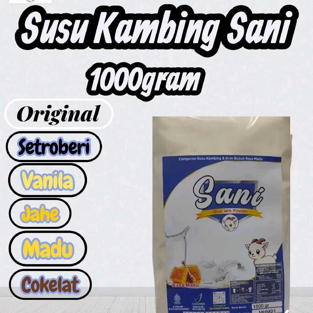 SUSU KAMBING ETAWA Full krim 1000gram susu kambing etawa Sani aneka rasa