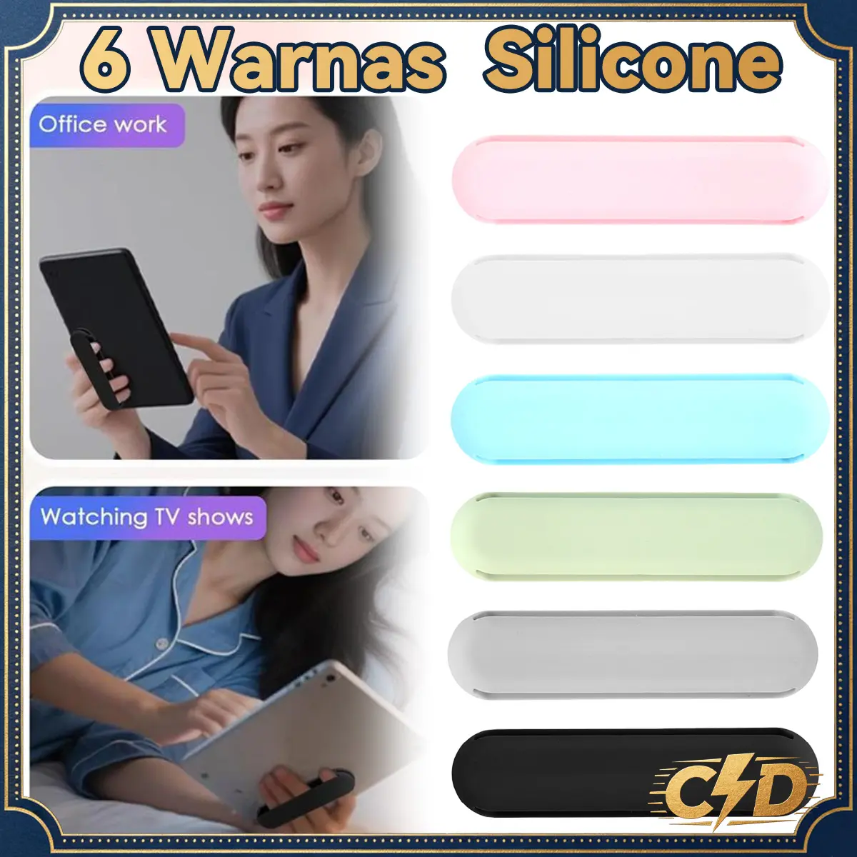 Tipe Hisap Universal Tablet Holder Pegangan Tangan Elastis Anti Slip Finger Grip Strap Untuk iPad Kindle E-Reader Ringan Praktis | Suction Hand Strap