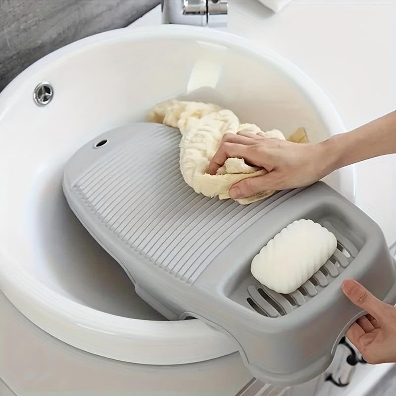 Product Introduction of Washboard with Soap Box - Effective Laundry Cleaning Tool for Home, Scrubbing Socks and Underwear,  Supplies - Durable, Space-Saving, Easy to Clean, and Convenient Household Cleaning Essential 4