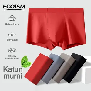 Viral! ECOISM Boxer Pria Katun Combed 3D 10A Antibakteri – Adem, Lembut, Nyaman Seharian