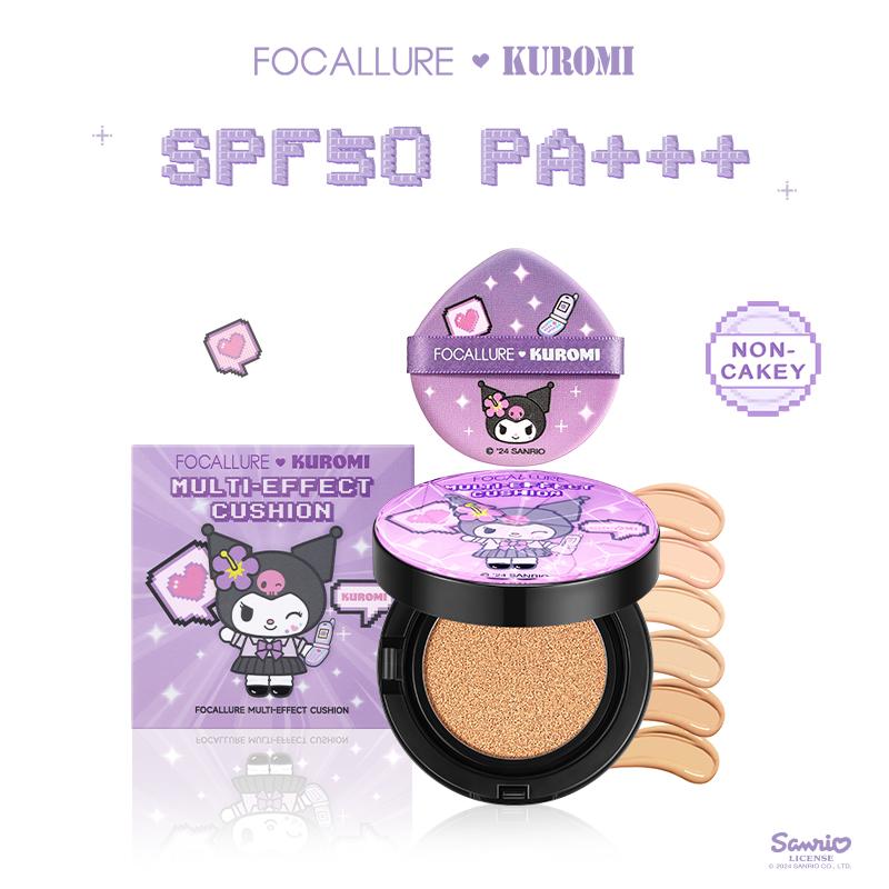 FOCALLURE X Sanrio #CallMeBeauty Cushion Phấn Nước Hỗ Trợ Chỉ Số Chống Nắng SPF50 PA++ Phù Hợp Trang Điểm Hằng Ngày