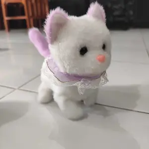 Mainan Anak Kucing Bersuara Meong dan Berjalan Hewan Peliharaan Lucu