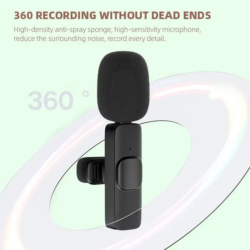 Micro Không Dây Mini Lavalier, Seanuo, Cầm Tay, Thích Hợp Để Vlog, Ghi Âm Âm Thanh Và Video, Tương Thích Với IPhone, Android, Trò Chơi Trực Tiếp, Thiết Kế Di Động, Có Type-C Và Lightning. 3