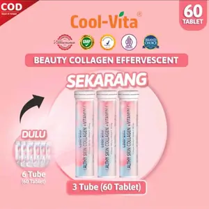 60 TABLET COOLVITA COLLAGEN TUBE (3 x 20 TABLET) kemasan baru