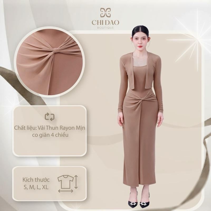 ĐẦM thiết kế dành cho nữ (2DÂY KÈM KHOÁT) xoắn nhẹ v2 chất rayon mịn co giản 4 chiều thoải mái-CHIDAOBOUTIQE