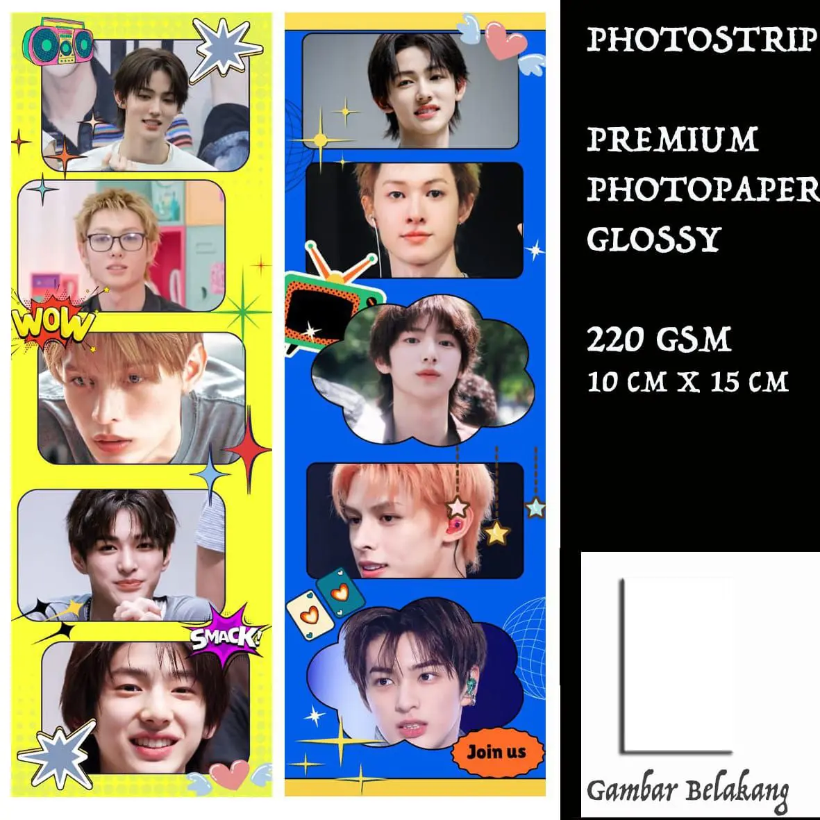 Polaroid Custom Photo Strip (Ukuran 10X15)