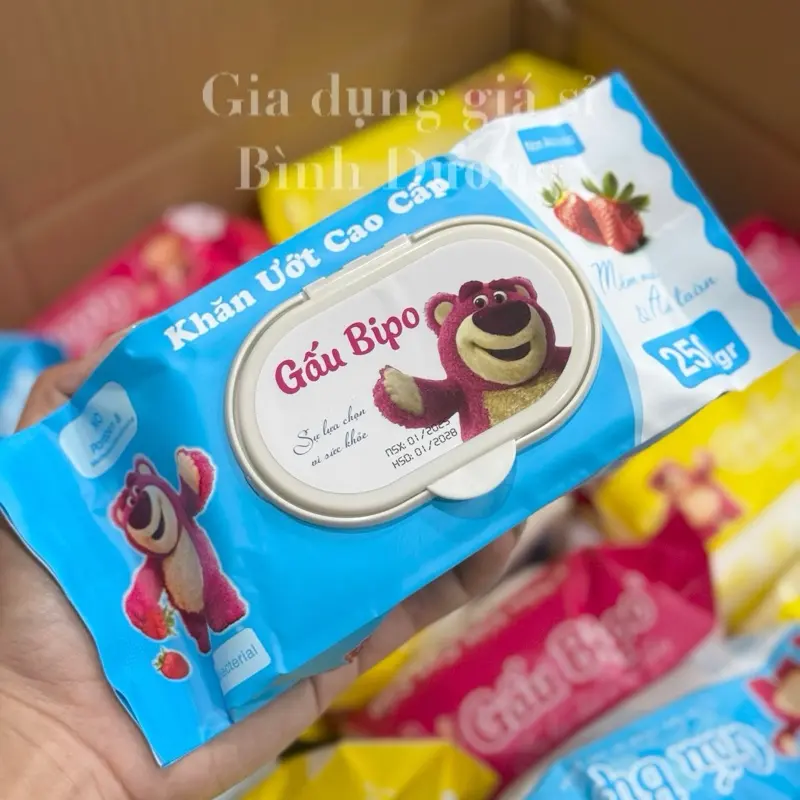 SIÊU RẺ COMBO 10 gói khăn ướt thương hiệu BIBO 400gr an toàn cho trẻ sơ si.nh ( trọng lượng khăn khô chưa tính nước 250gr) 3